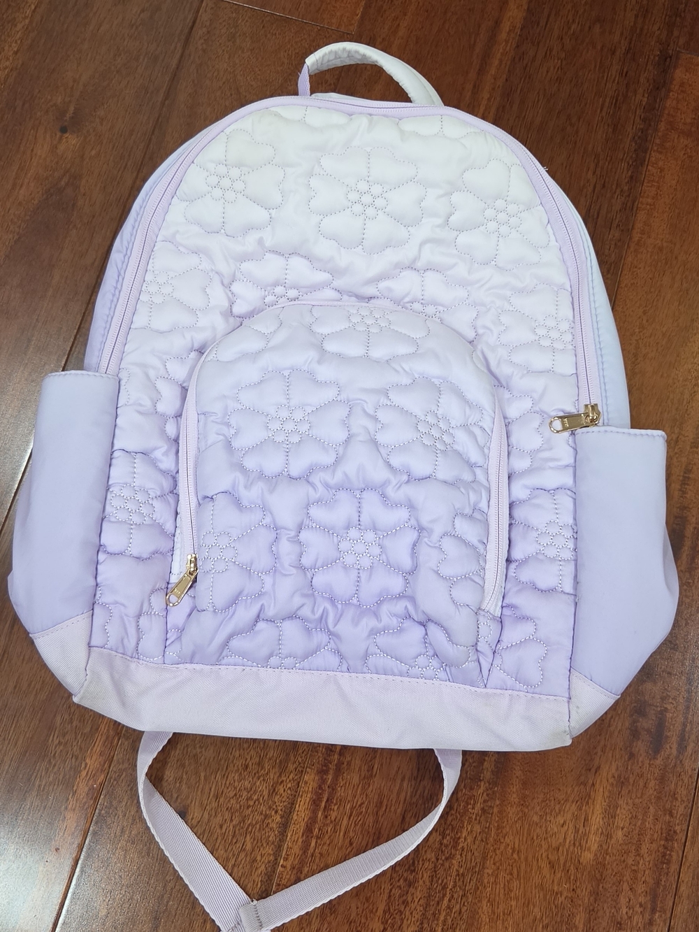 Pottery Barn Lavender Quilted Floral Backpack